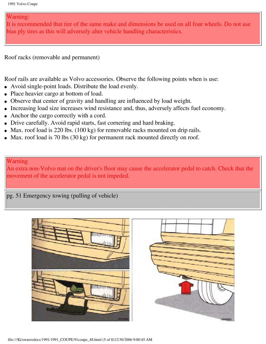 manual  Volvo Coupe owners manual / page 92