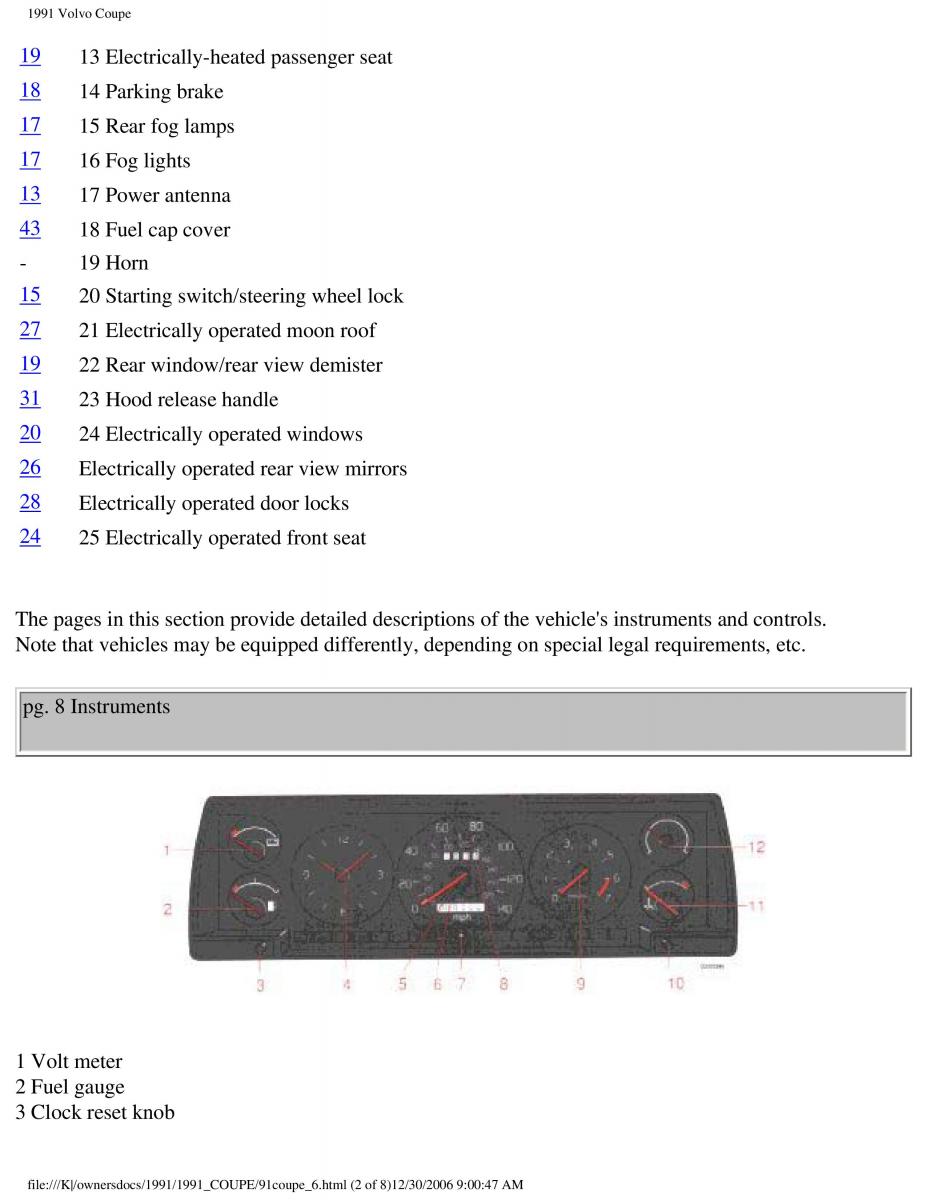 manual  Volvo Coupe owners manual / page 105