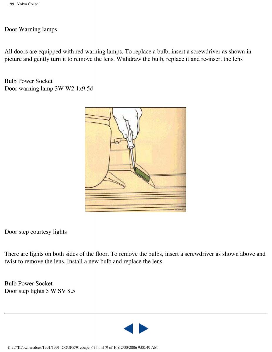 manual  Volvo Coupe owners manual / page 129