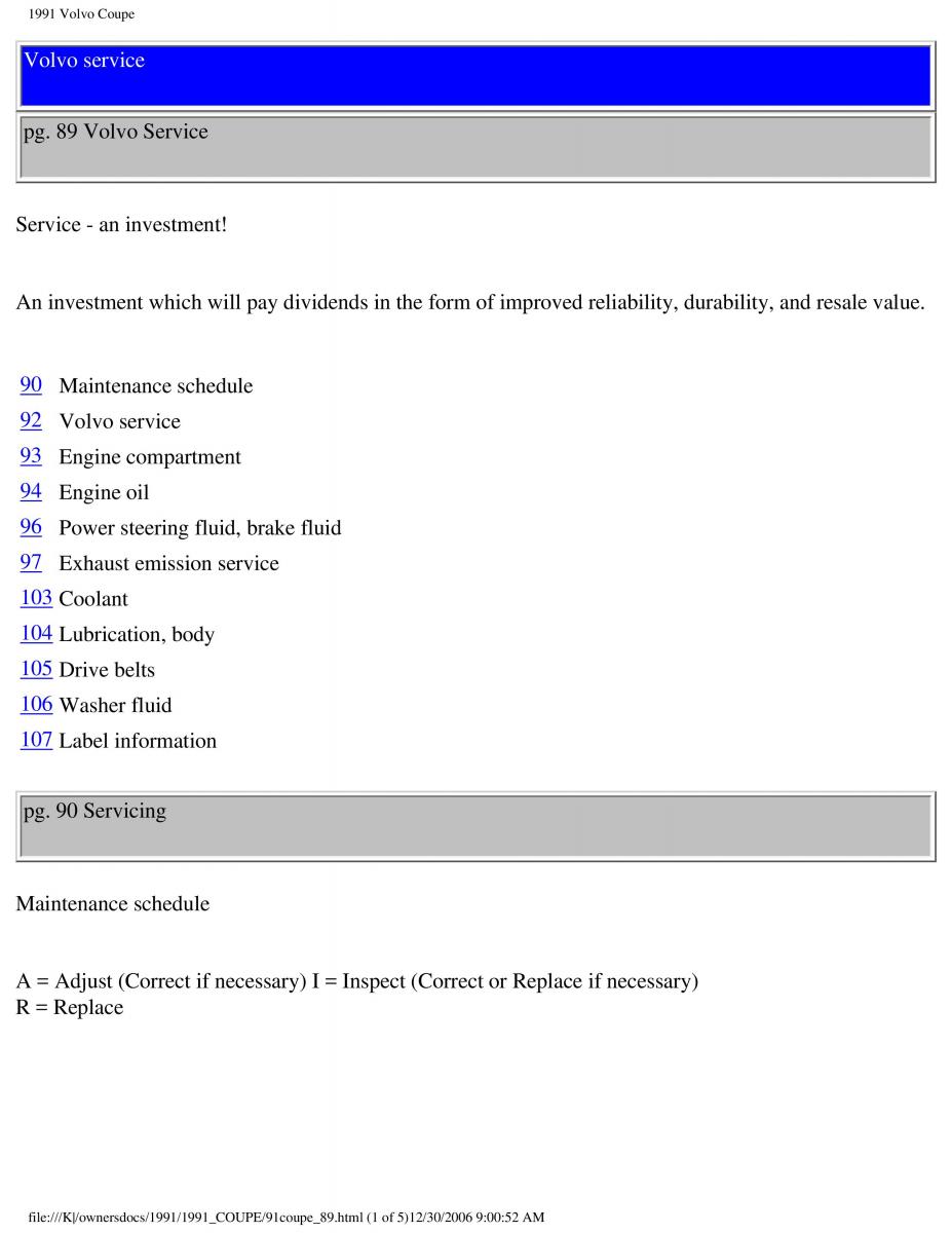 manual  Volvo Coupe owners manual / page 152