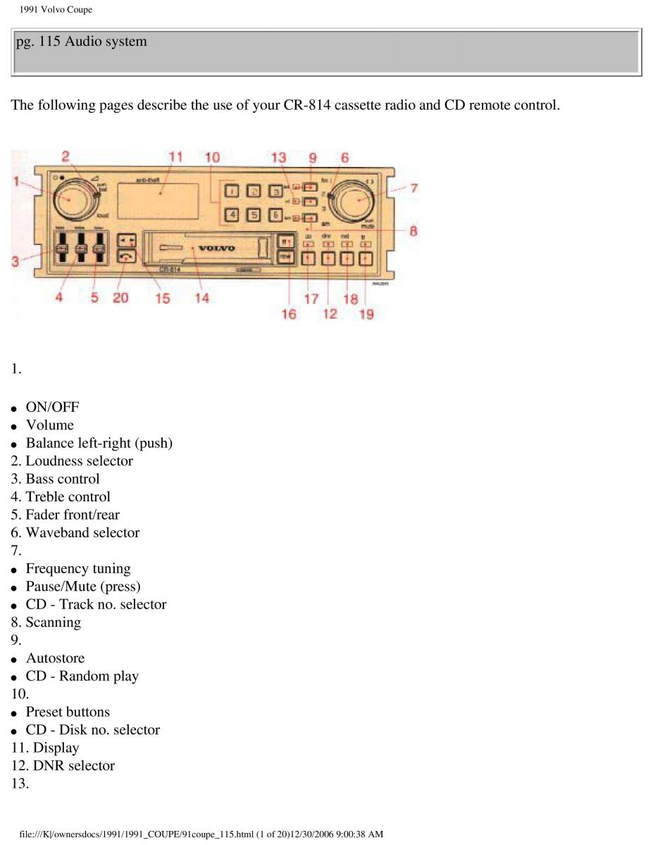 manual  Volvo Coupe owners manual / page 17