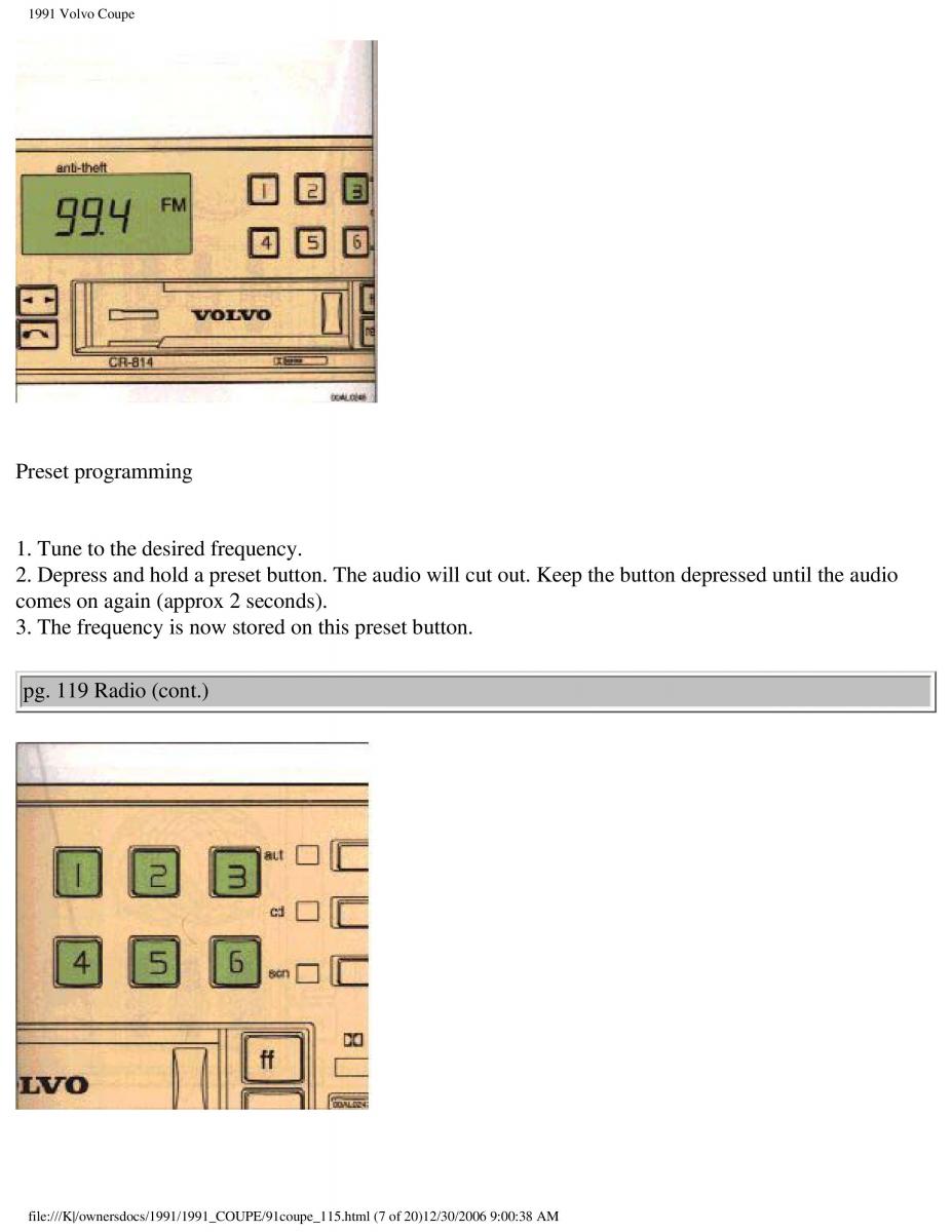 manual  Volvo Coupe owners manual / page 23