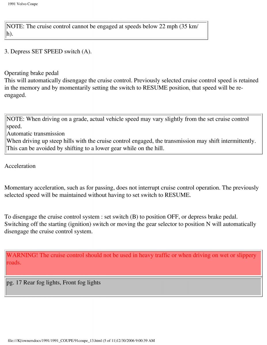 manual  Volvo Coupe owners manual / page 41