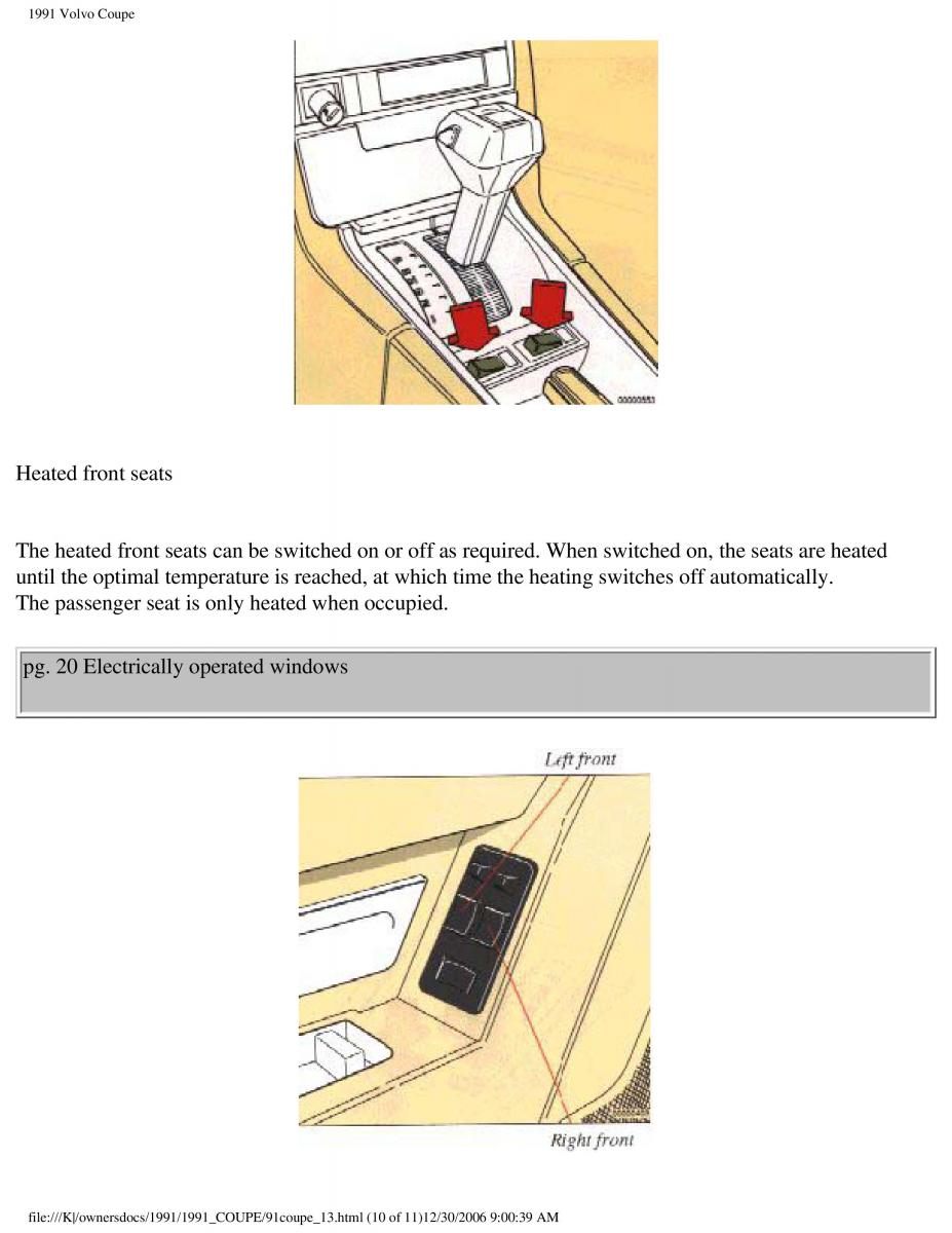 manual  Volvo Coupe owners manual / page 46