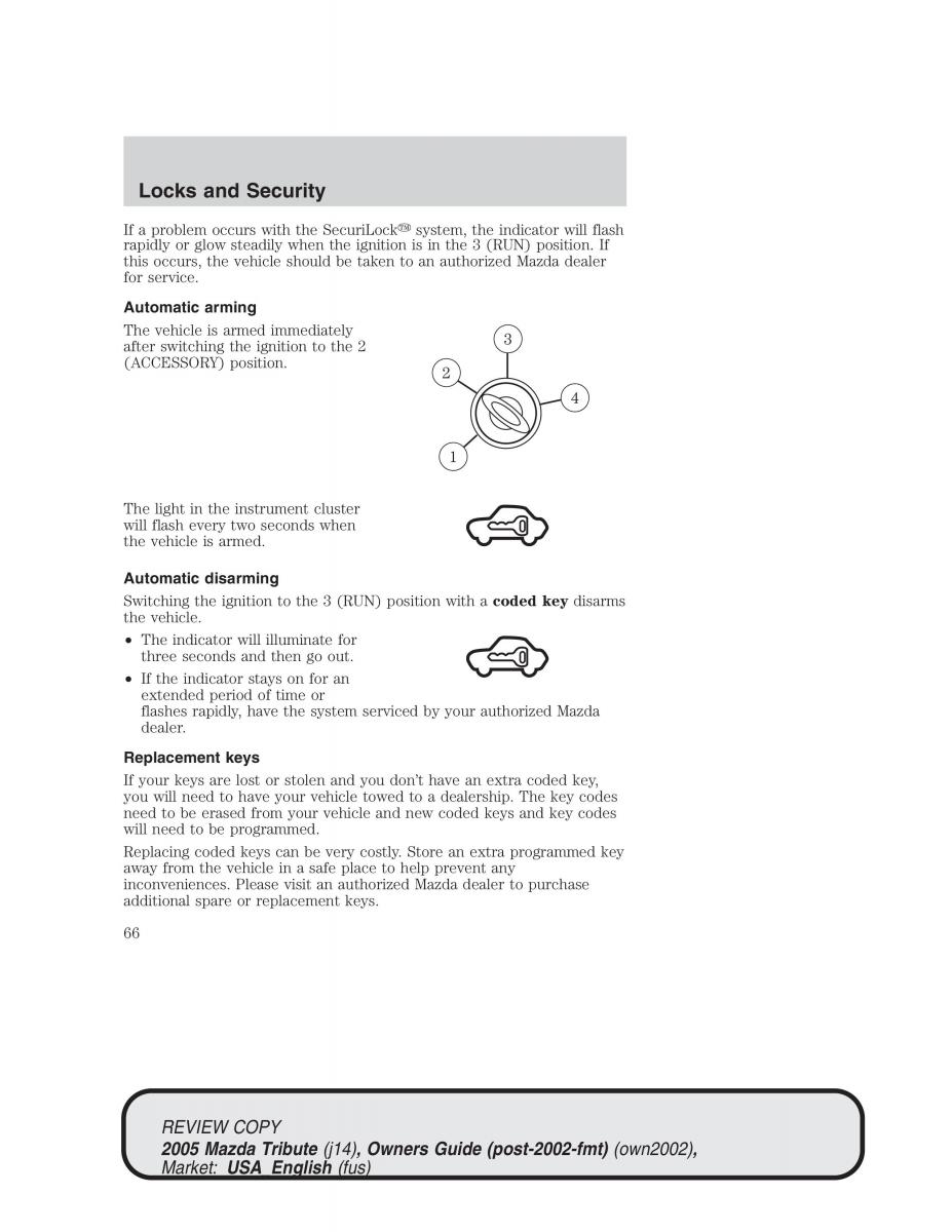 Mazda Tribute owners manual / page 66