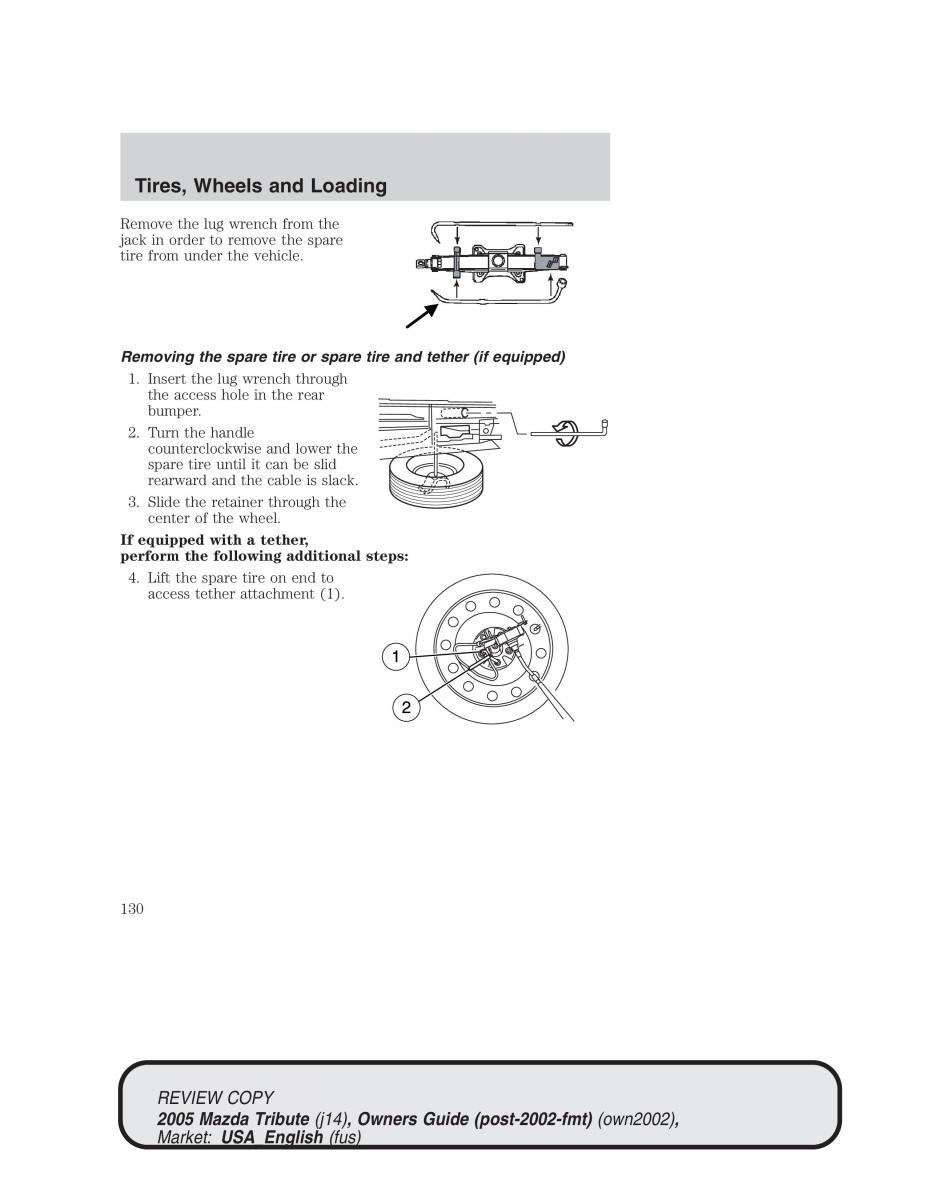 Mazda Tribute owners manual / page 130