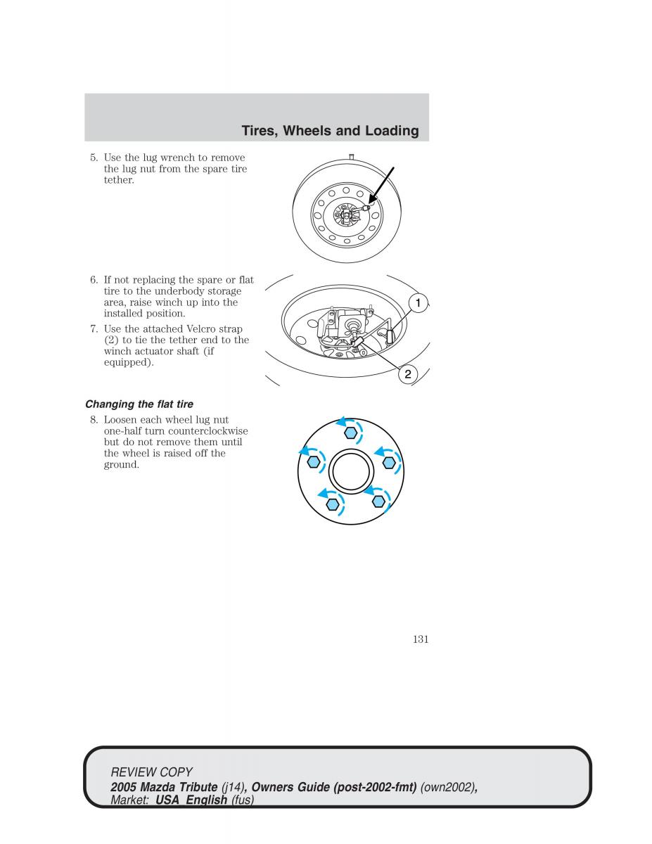 Mazda Tribute owners manual / page 131