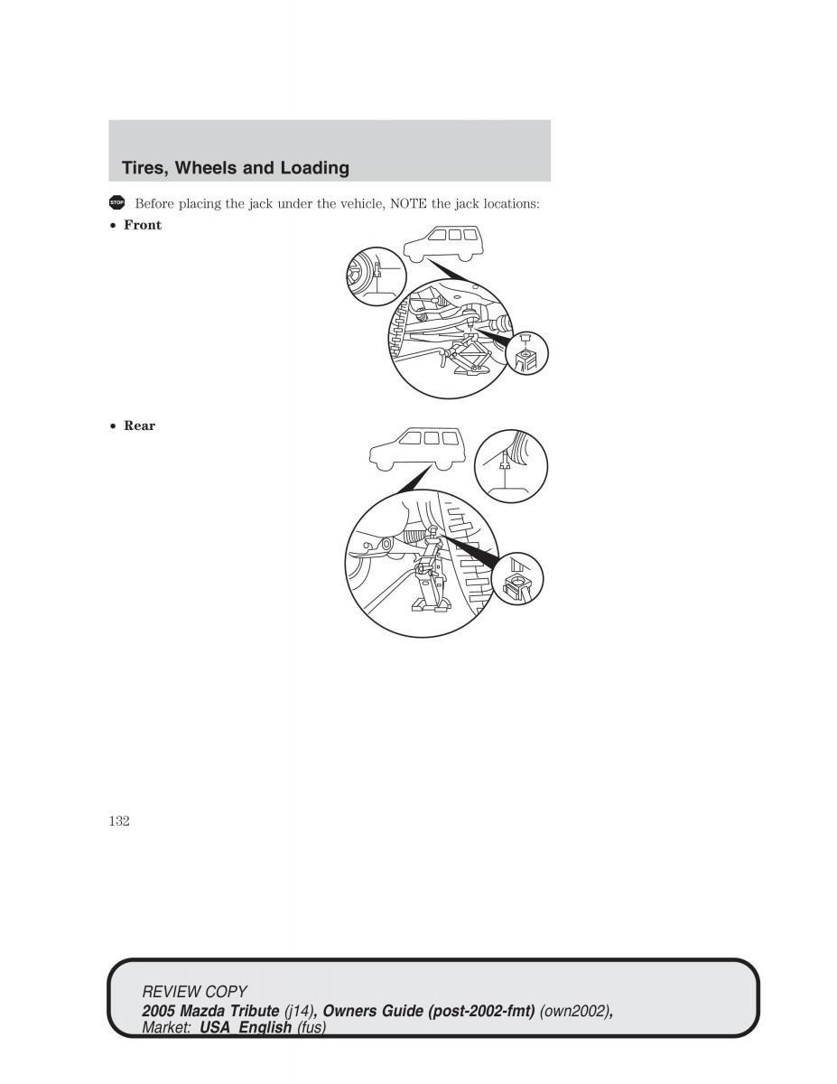 Mazda Tribute owners manual / page 132