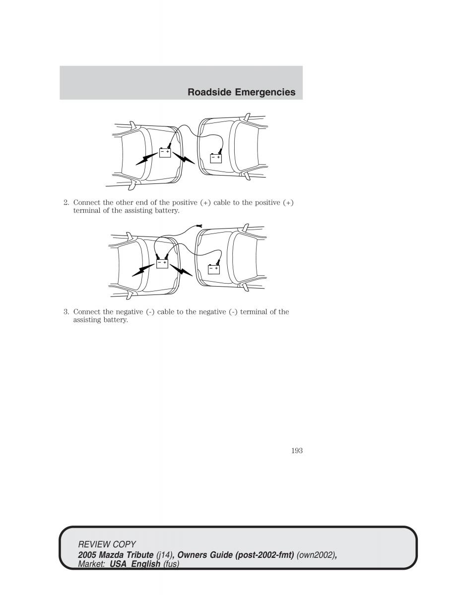 Mazda Tribute owners manual / page 193