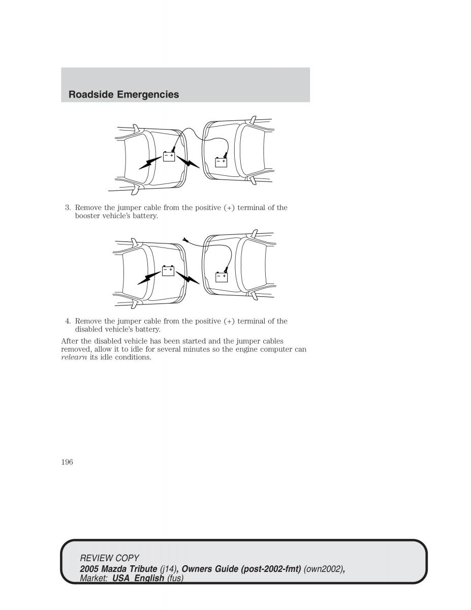 Mazda Tribute owners manual / page 196