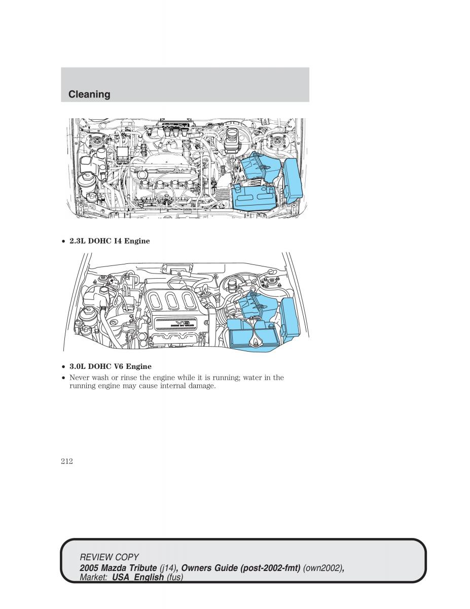 Mazda Tribute owners manual / page 212