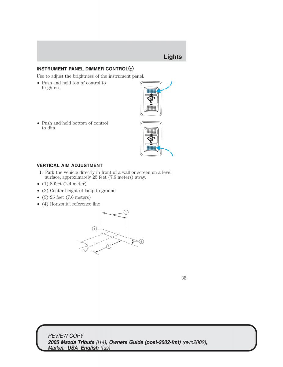 Mazda Tribute owners manual / page 35