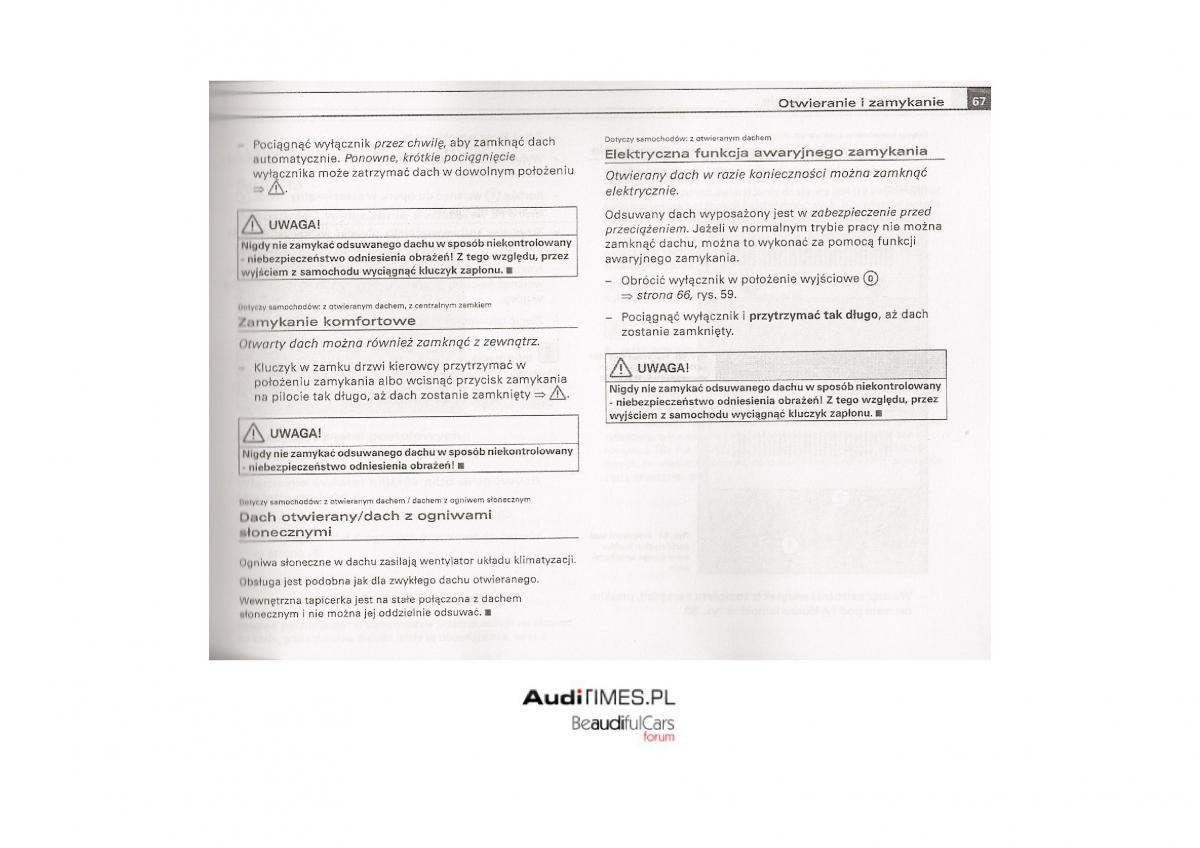 Audi A4 B7 instrukcja / page 66