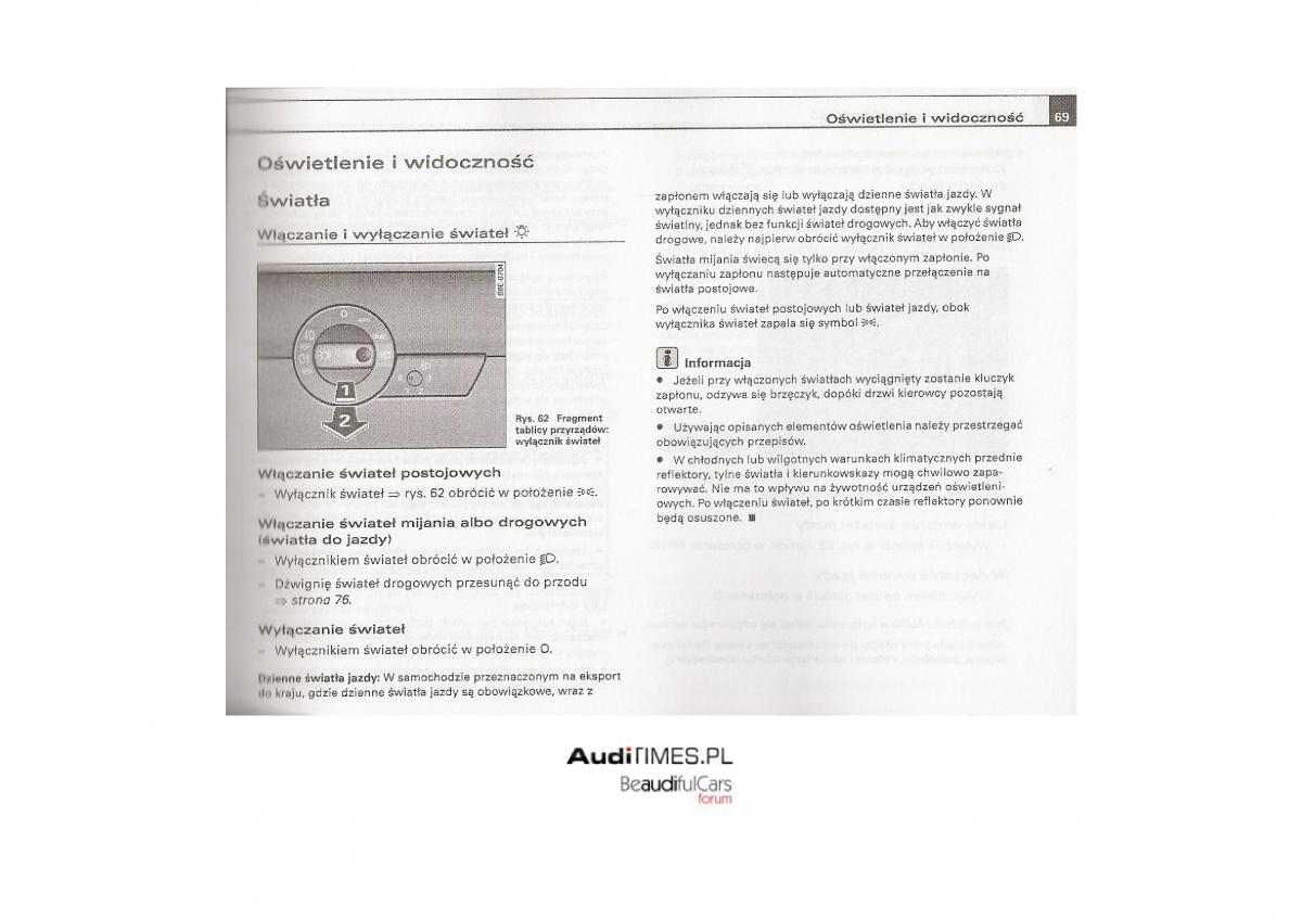 Audi A4 B7 instrukcja / page 68