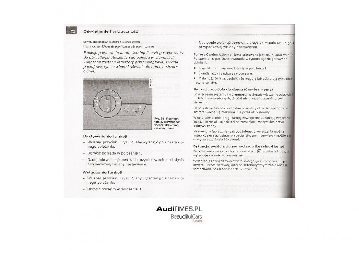 Audi A4 B7 instrukcja / page 71