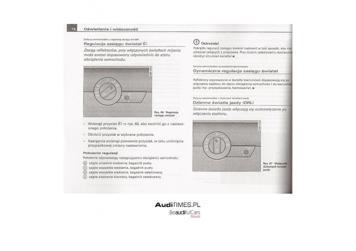 Audi A4 B7 instrukcja / page 73