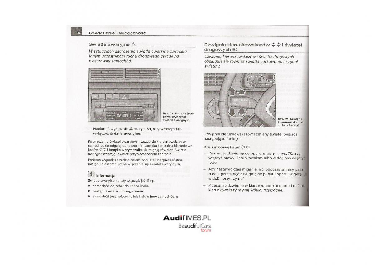 Audi A4 B7 instrukcja / page 75