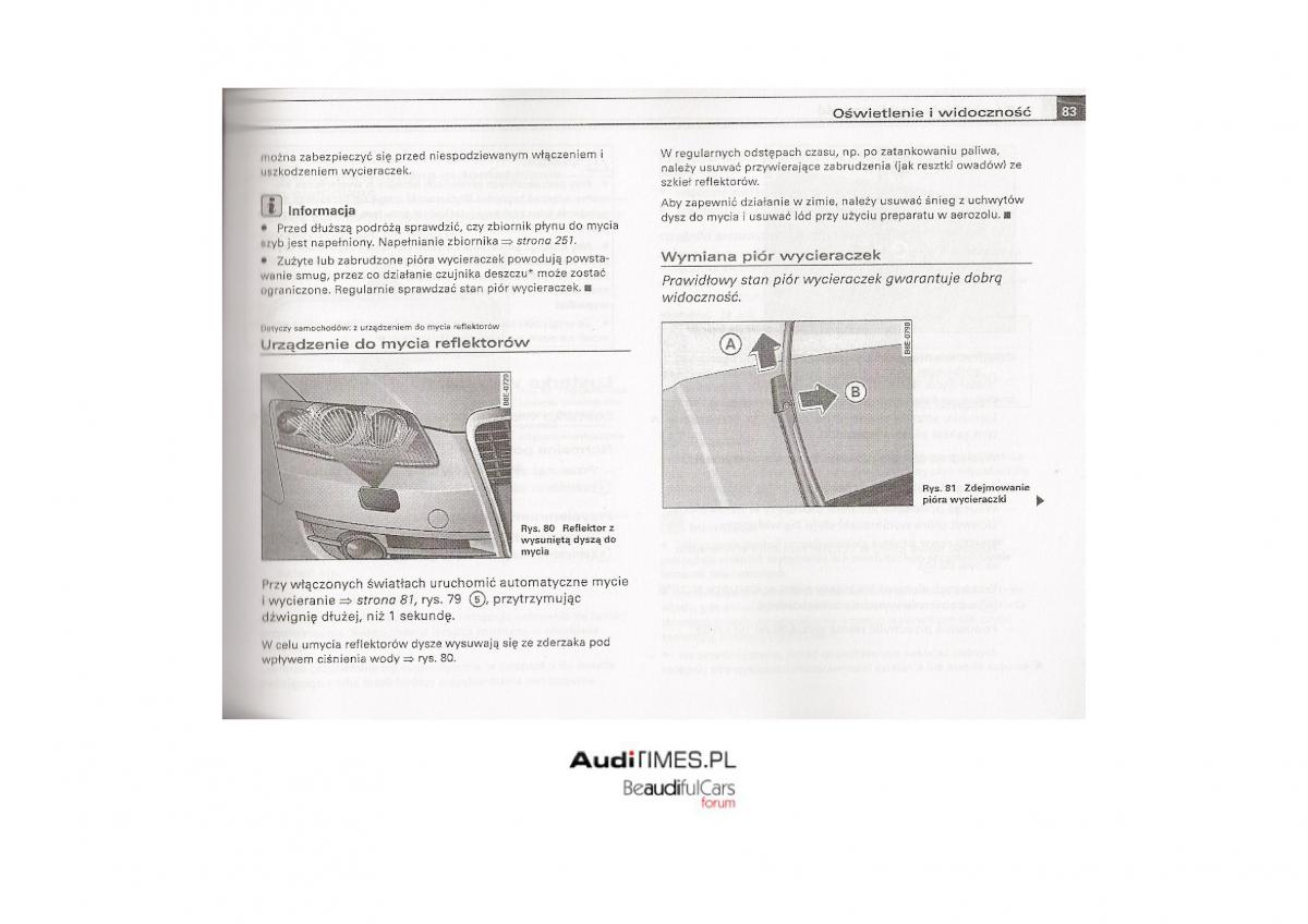 Audi A4 B7 instrukcja obslugi / page 82