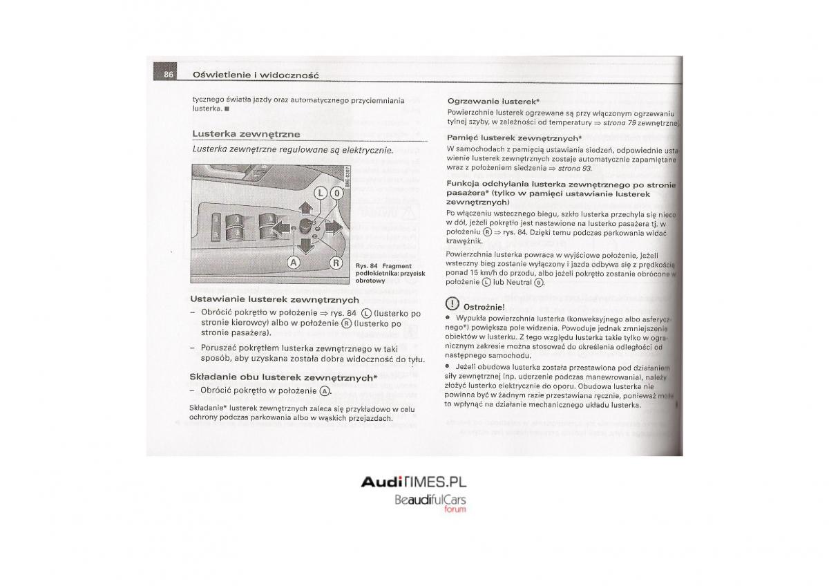 Audi A4 B7 instrukcja / page 85