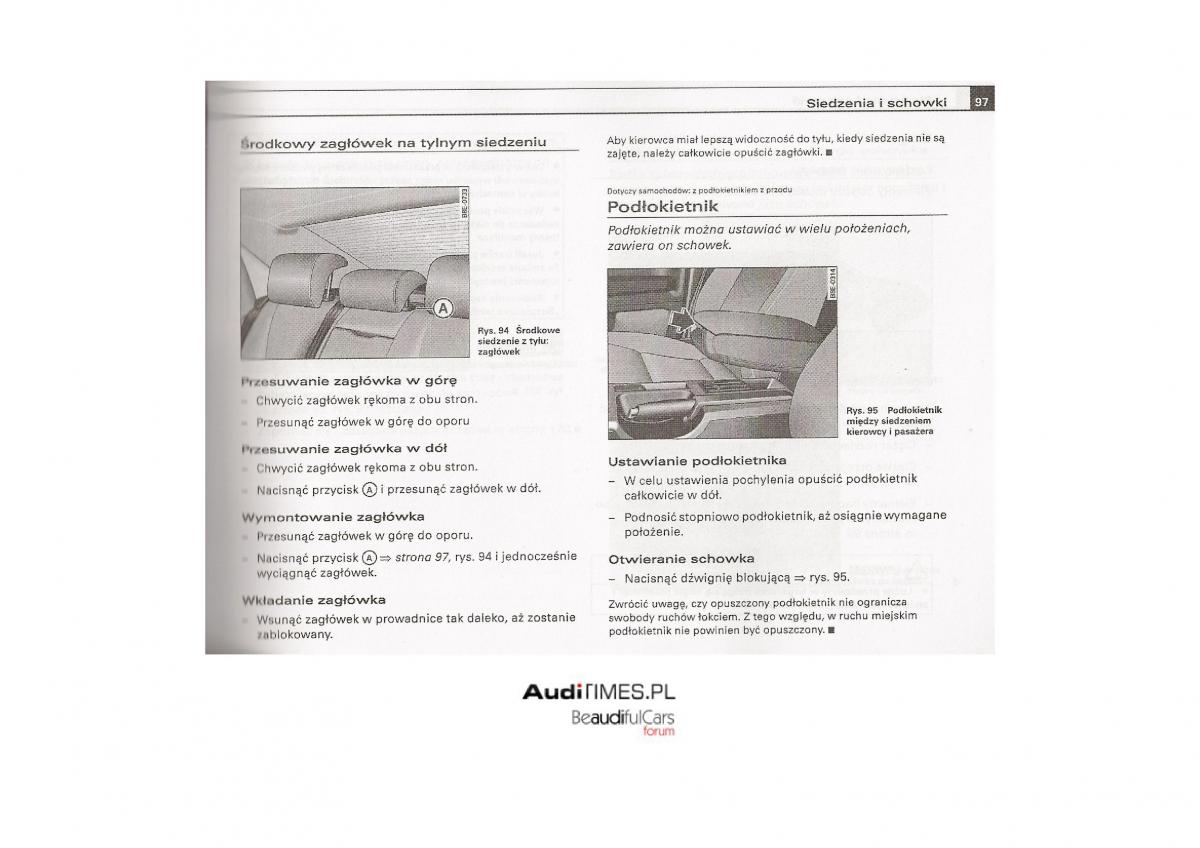 Audi A4 B7 instrukcja obslugi / page 96