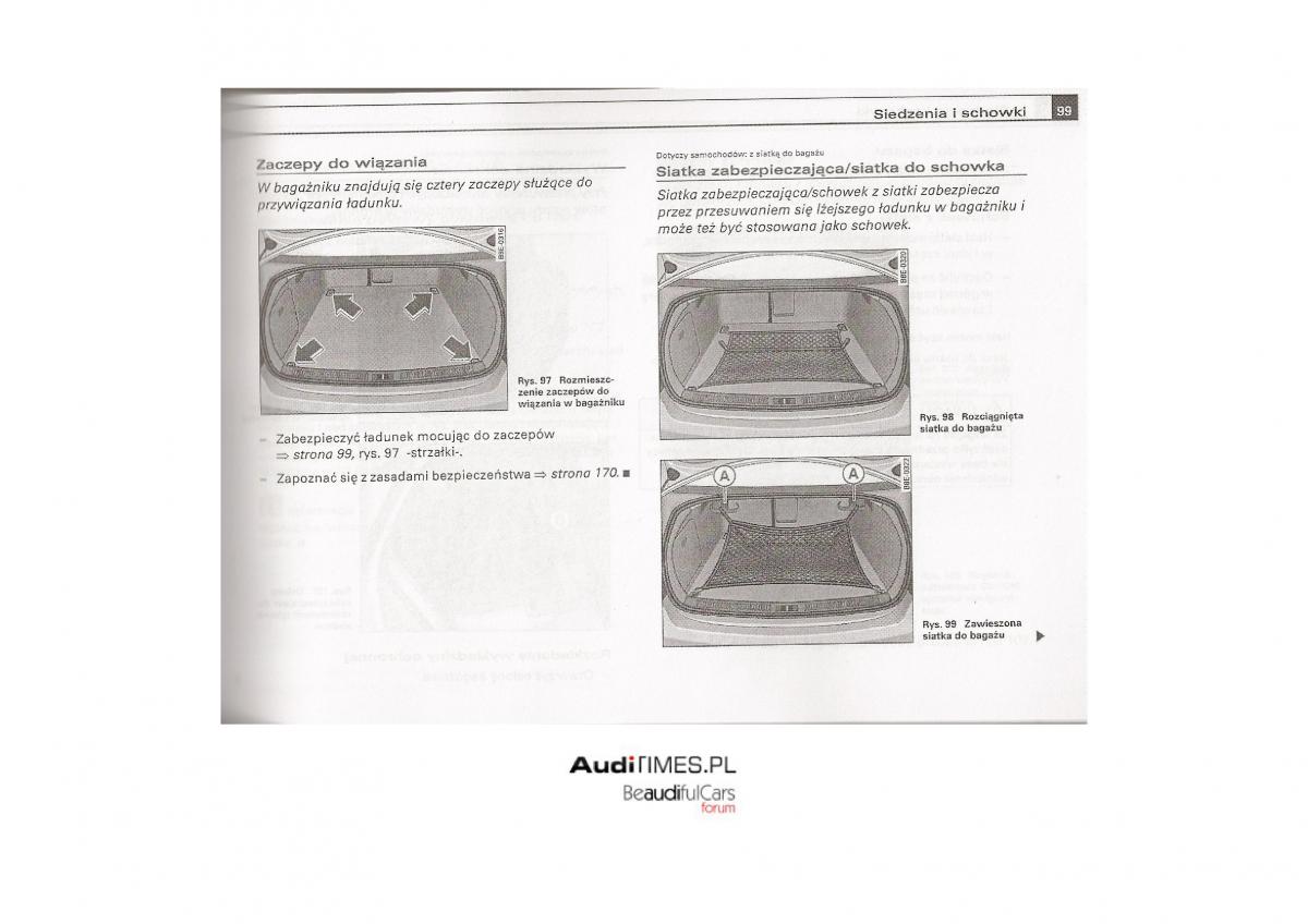 Audi A4 B7 instrukcja obslugi / page 98