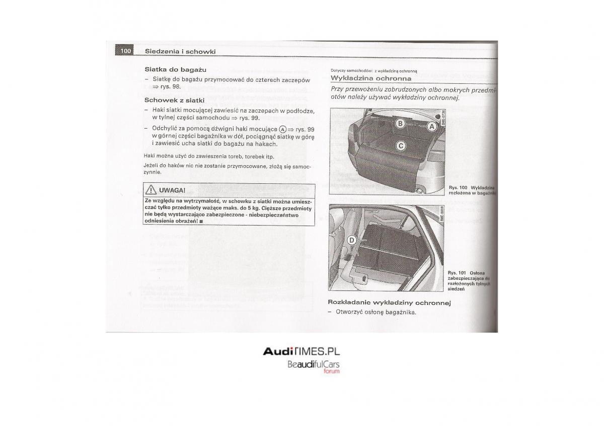 Audi A4 B7 instrukcja / page 99