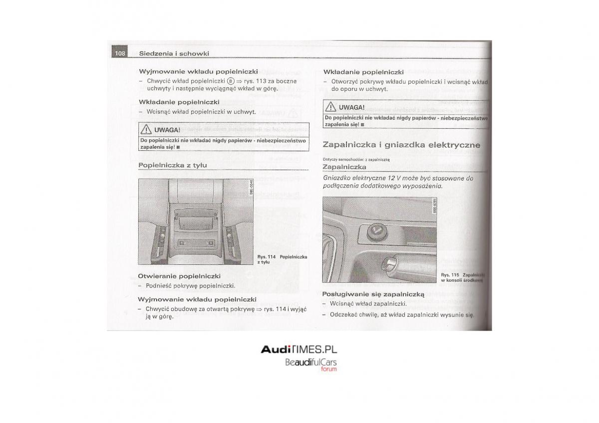 Audi A4 B7 instrukcja / page 107