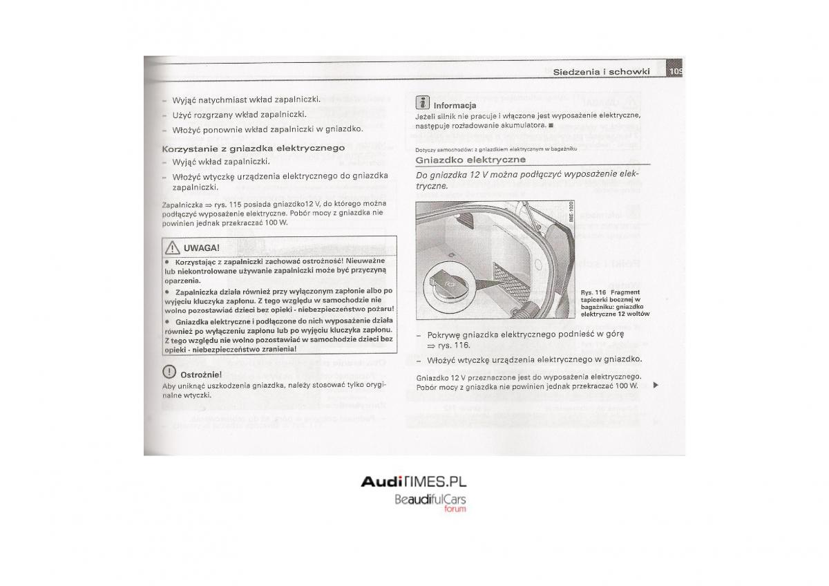 Audi A4 B7 instrukcja / page 108