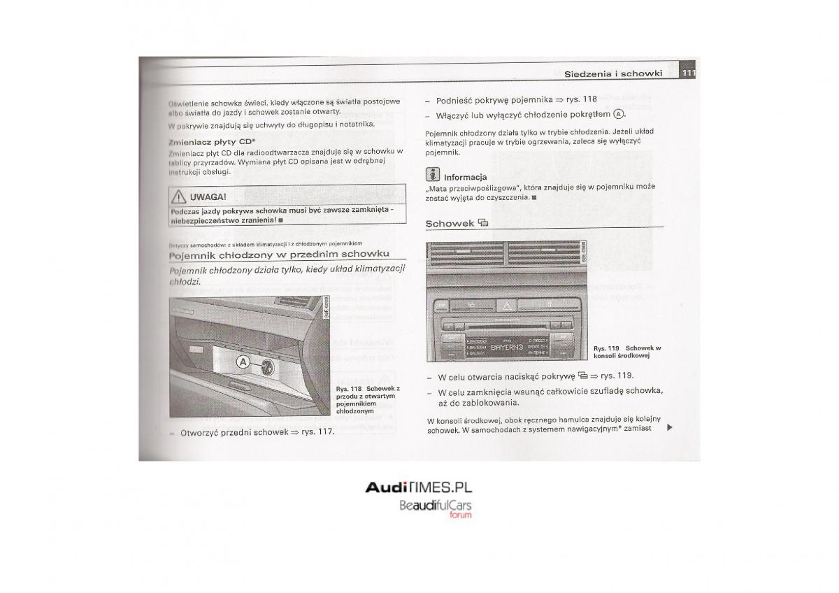 Audi A4 B7 instrukcja obslugi / page 110