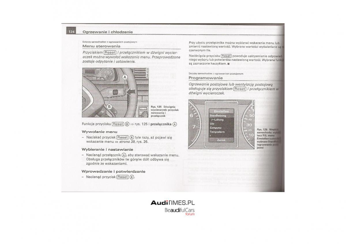 Audi A4 B7 instrukcja / page 123