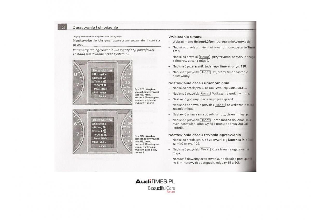 Audi A4 B7 instrukcja obslugi / page 125