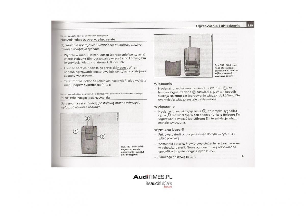 Audi A4 B7 instrukcja / page 128