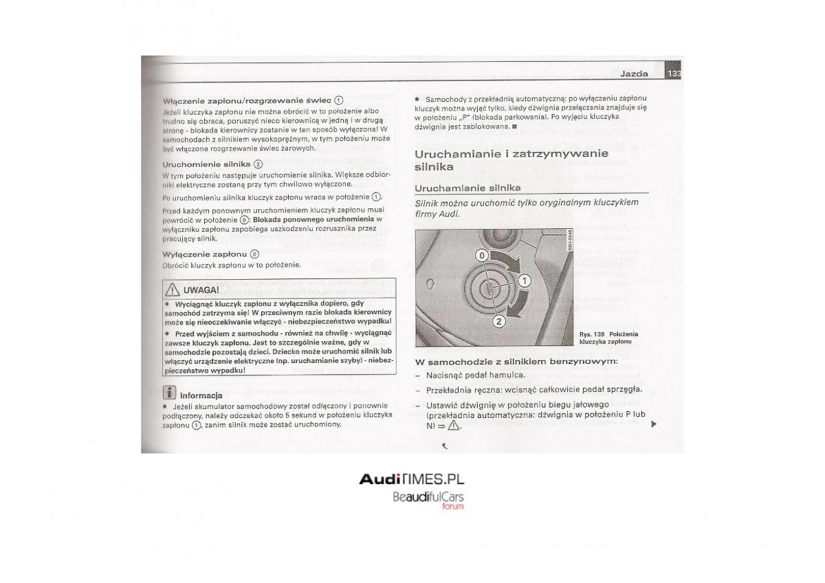 Audi A4 B7 instrukcja / page 132