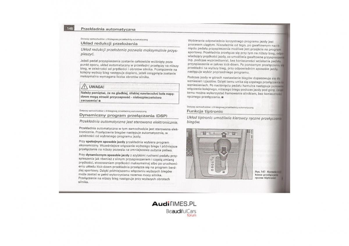 Audi A4 B7 instrukcja obslugi / page 145