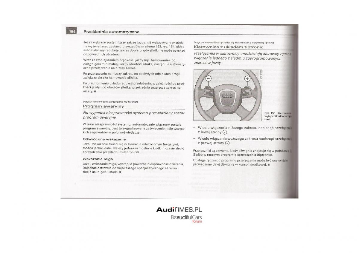 Audi A4 B7 instrukcja obslugi / page 153