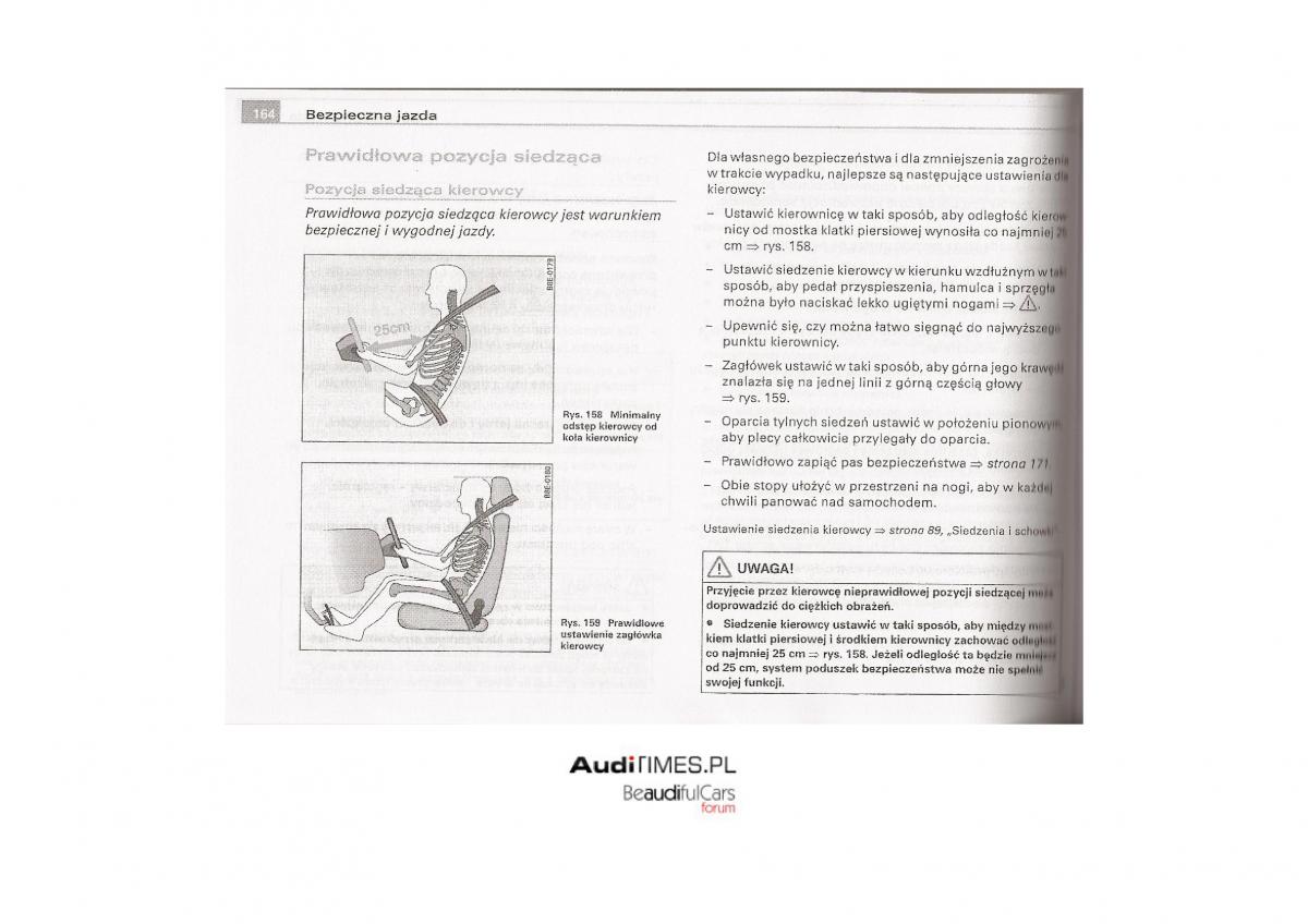 Audi A4 B7 instrukcja obslugi / page 161