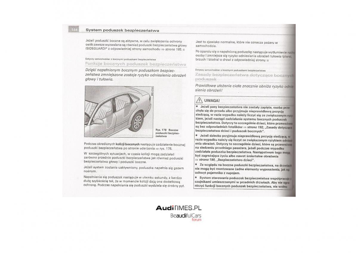 Audi A4 B7 instrukcja / page 181