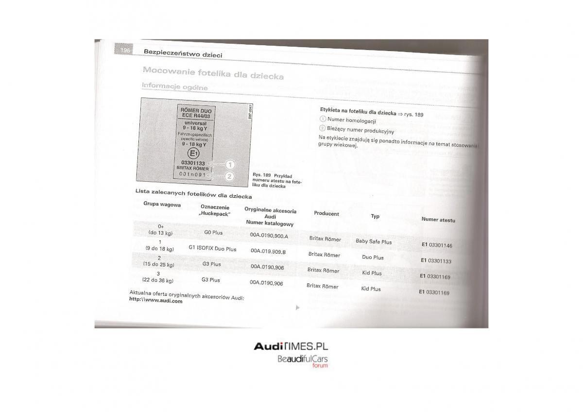 Audi A4 B7 instrukcja / page 193