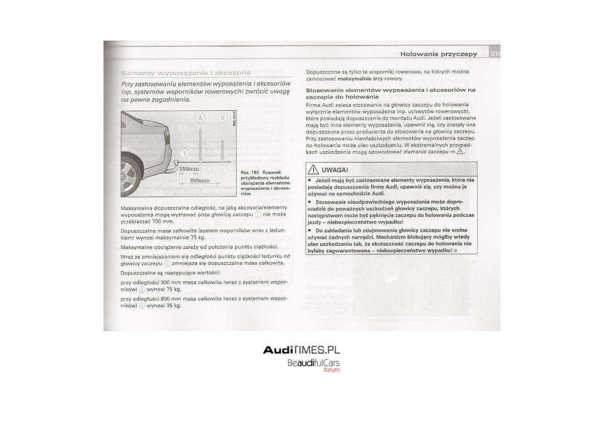 instrukcja Audi A4 B7 Audi A4 B7 instrukcja obslugi / page 209