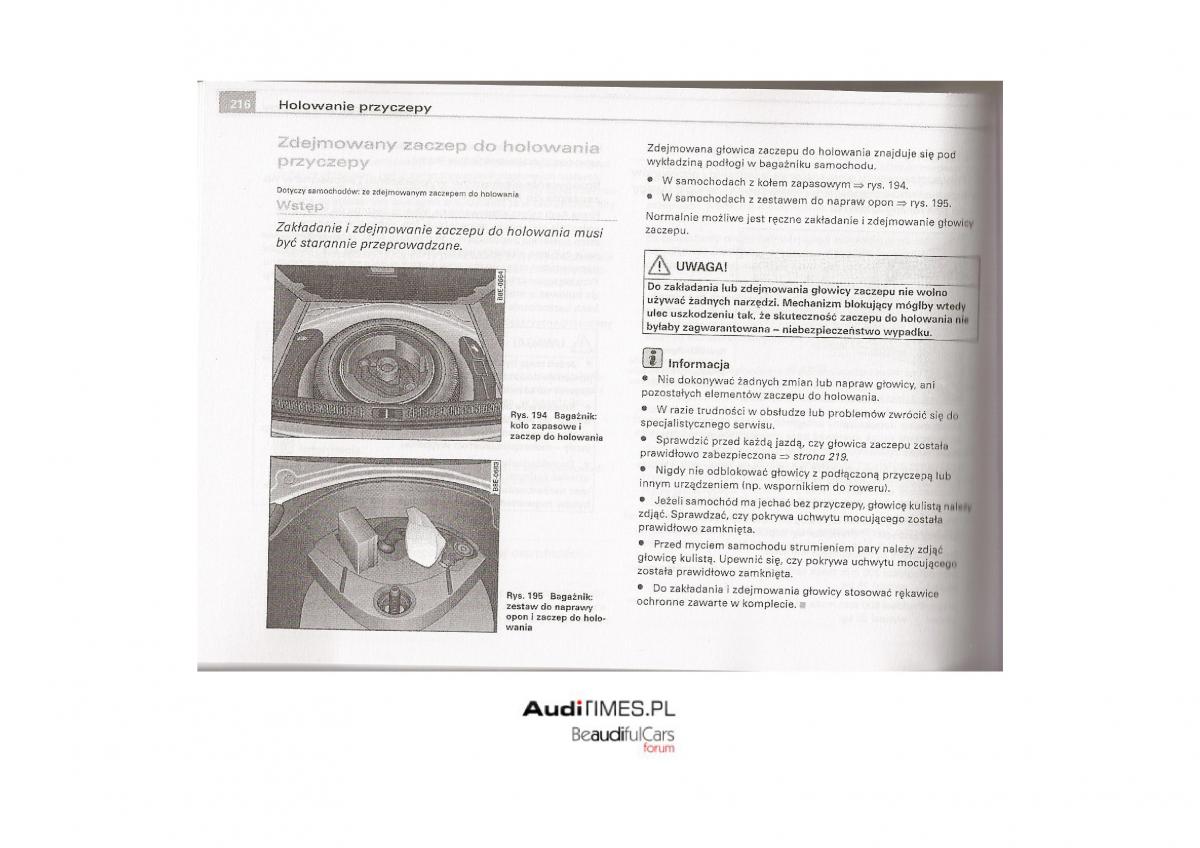 Audi A4 B7 instrukcja / page 210