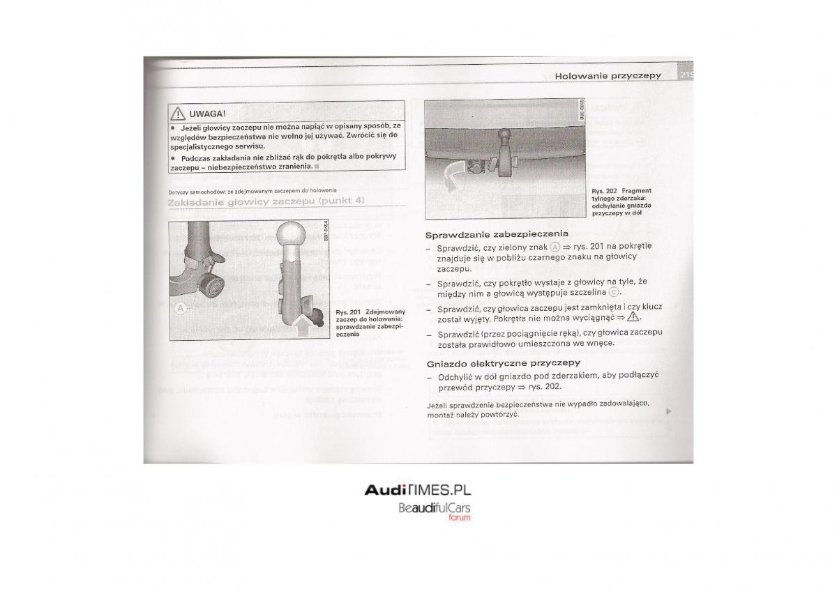 Audi A4 B7 instrukcja / page 213