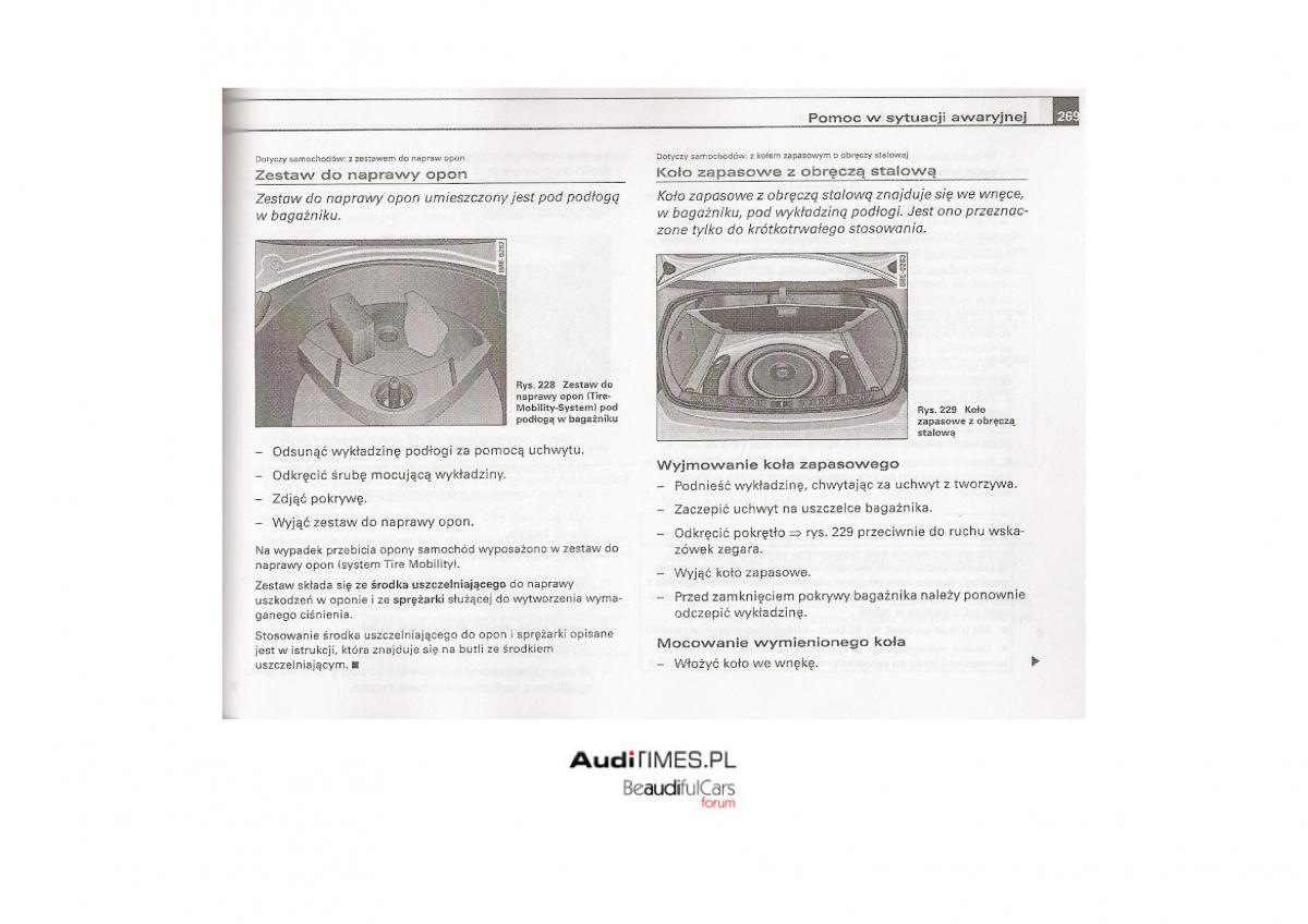 Audi A4 B7 instrukcja / page 257