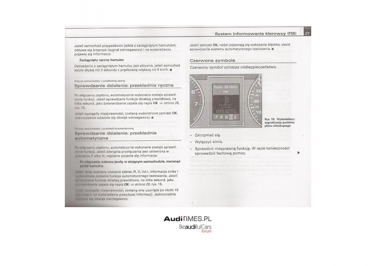 Audi A4 B7 instrukcja / page 26