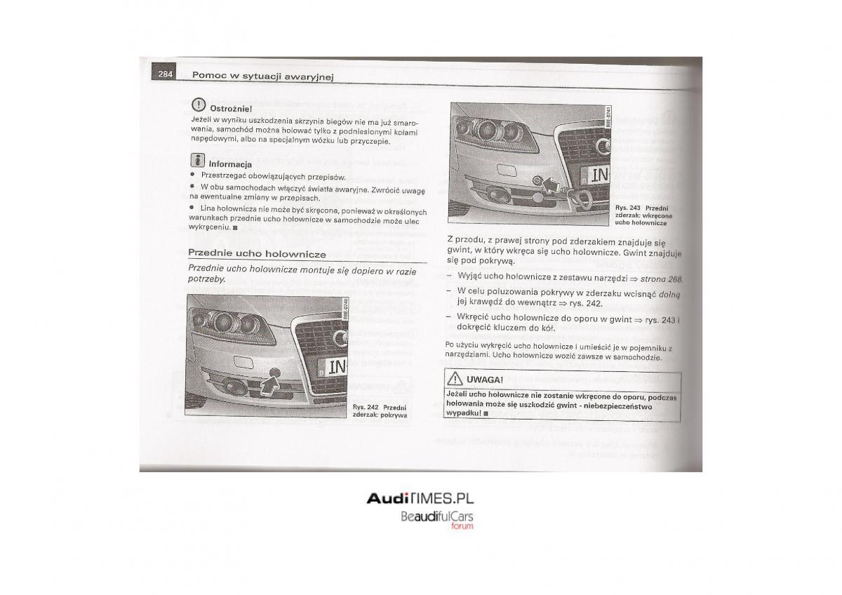 Audi A4 B7 instrukcja / page 272