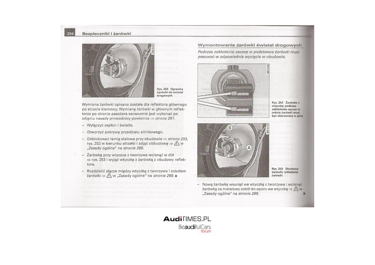 Audi A4 B7 instrukcja / page 282