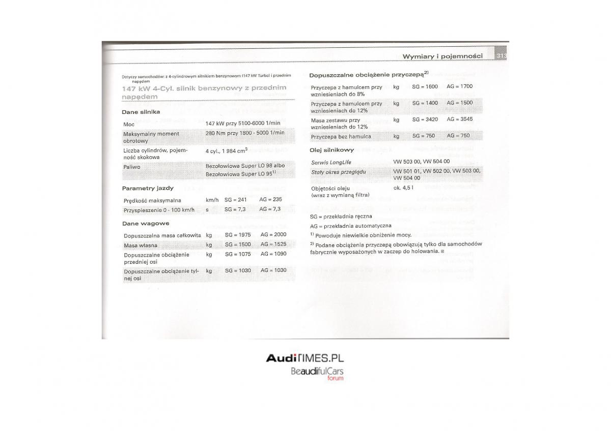 Audi A4 B7 instrukcja / page 299