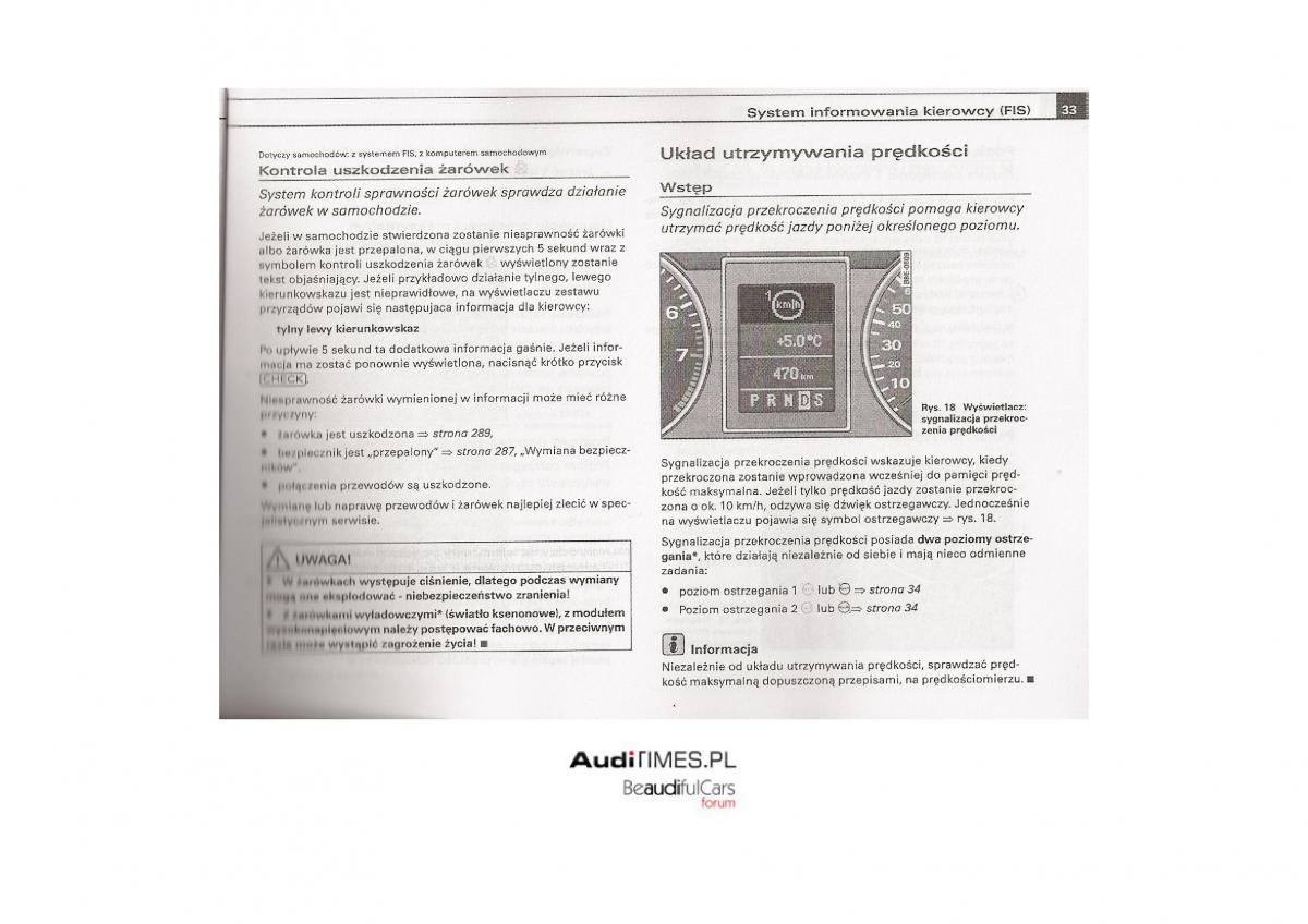 Audi A4 B7 instrukcja obslugi / page 32