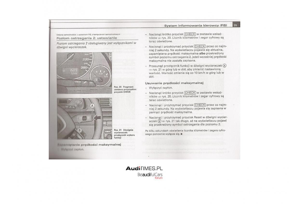 Audi A4 B7 instrukcja obslugi / page 34