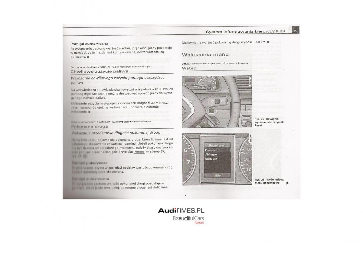 Audi A4 B7 instrukcja / page 38