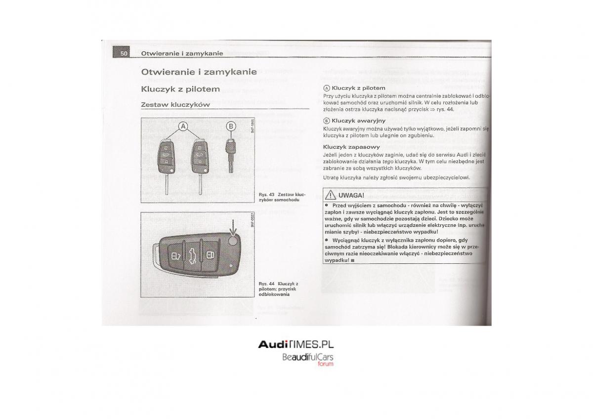 Audi A4 B7 instrukcja / page 49